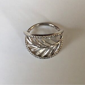PANDORA TROPICAL PALM LEAF RING SIZE 52(6)